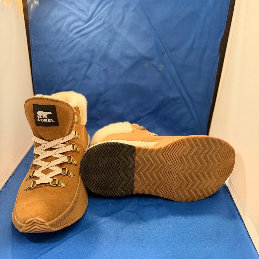 Sorel Brown Lace-Up Winter Boots Women Size 6.5 - Picture 4 of 8